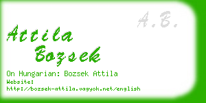 attila bozsek business card